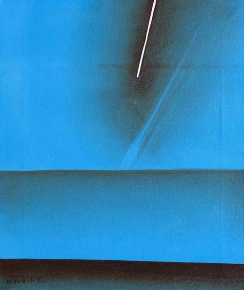 Obraz do salonu artysty Witold Kaczanowski pod tytułem Kompozycja niebieska