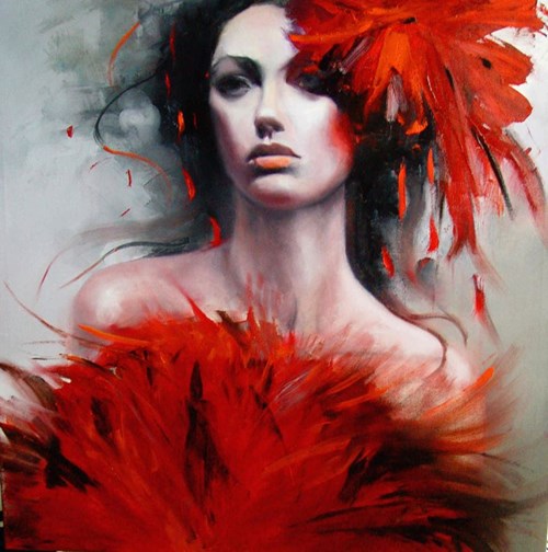 Obraz do salonu artysty Barbara Heier pod tytułem Tancerka z Moulin Rouge