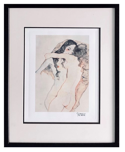 Grafika do salonu artysty Egon Schiele pod tytułem Para (heliograwiura)