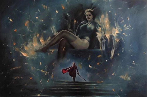 Obraz do salonu artysty Joanna Drzewiecka-Popis pod tytułem Kraina ognia