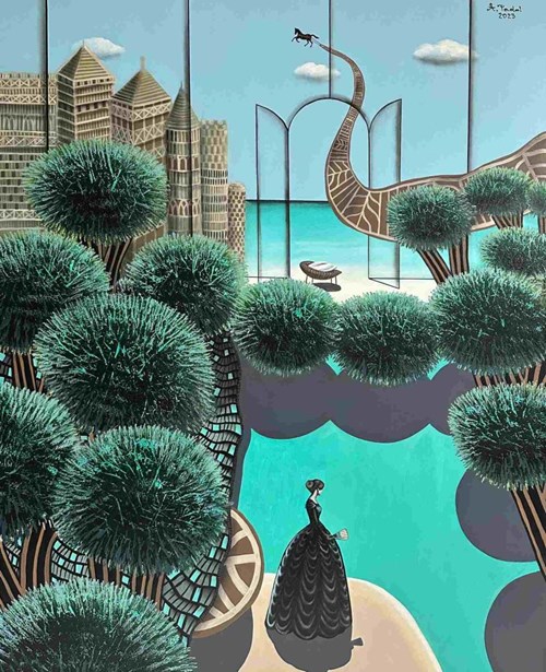 Obraz do salonu artysty Agata Padol pod tytułem Zamek nad morzem