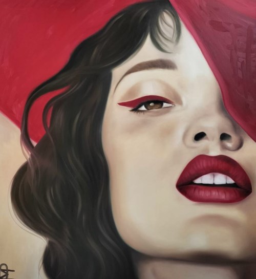 Obraz do salonu artysty Martina Pala pod tytułem Lady in red