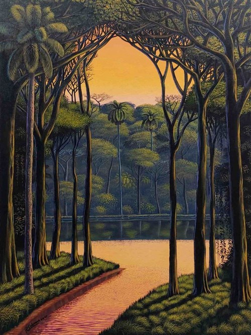 Obraz do salonu artysty Reinier Cabrera pod tytułem Mistyczny las