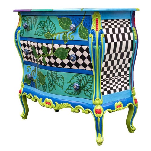 Living room sculpture by Luiza Poreda titled Hand-painted chest of drawers