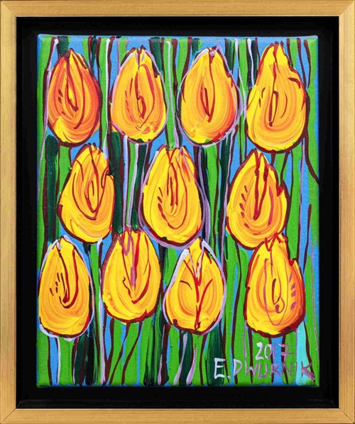 Obraz do salonu artysty Edward Dwurnik pod tytułem Żółte tulipany (XXIII-1235-6930)