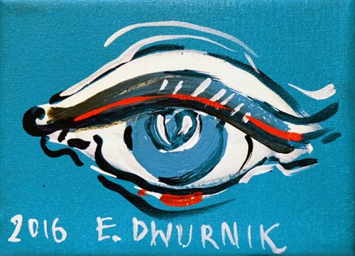 Obraz do salonu artysty Edward Dwurnik pod tytułem Niebieskie oko