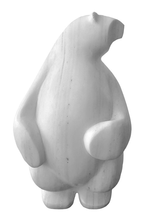 Rzeźba do salonu artysty Krzysztof Pawłowski pod tytułem Miś poruszony