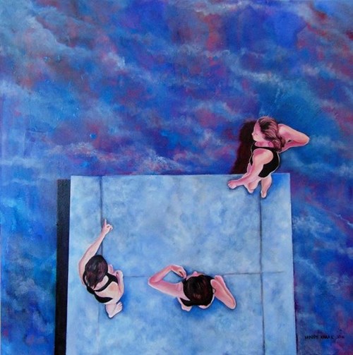 Obraz do salonu artysty Michał Zalewski pod tytułem Na basenie