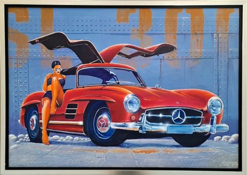 Obraz do salonu artysty Krzysztof Tanajewski pod tytułem 1956 Mercedes-Benz 300SL Gulliwing