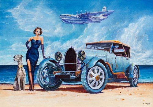 Obraz do salonu artysty Krzysztof Tanajewski pod tytułem 1928 Bugatti Type 43