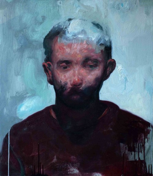 Obraz do salonu artysty Michał Wasiak pod tytułem Autoportret V