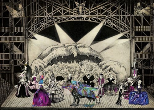 Obraz do salonu artysty Kamila Wojciechowicz pod tytułem Inferno Ball Masquearade