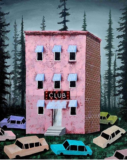 Living room painting by Tomasz Radecki titled Club