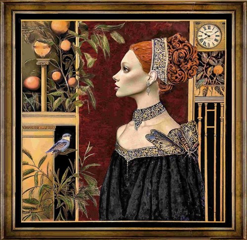 Living room painting by Grażyna Krzemińska titled Oranges 1