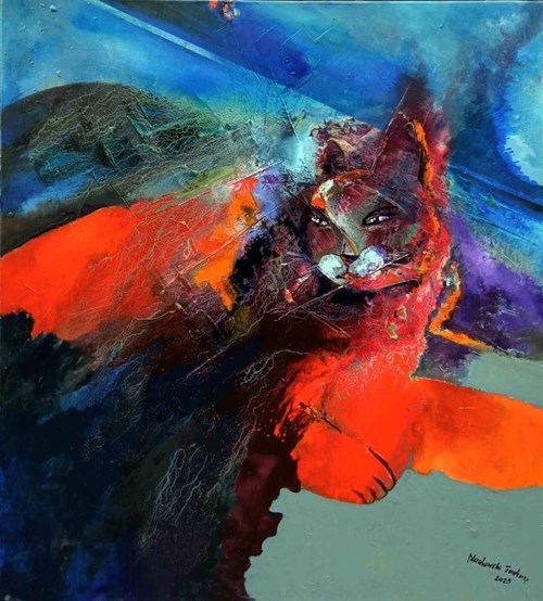 Obraz do salonu artysty Tadeusz Machowski pod tytułem Kot