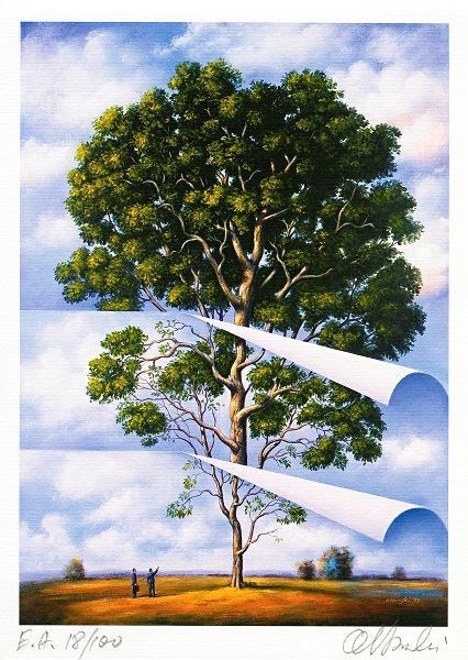 Obraz do salonu artysty Rafał Olbiński pod tytułem Drzewo