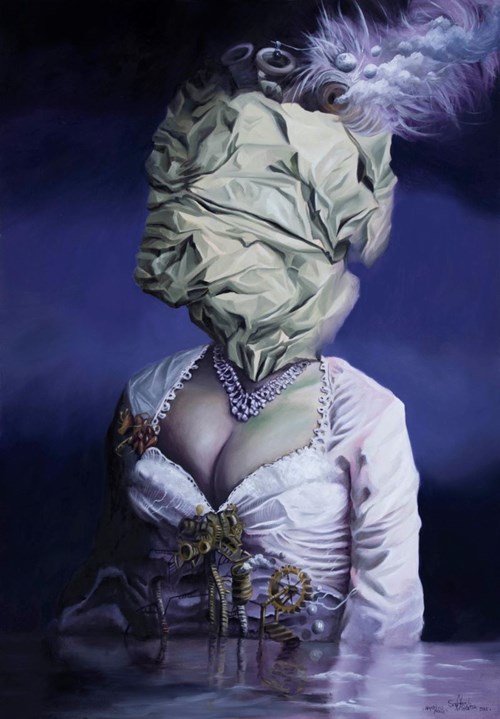 Obraz do salonu artysty Szymon Chwalisz pod tytułem Napad na perłę