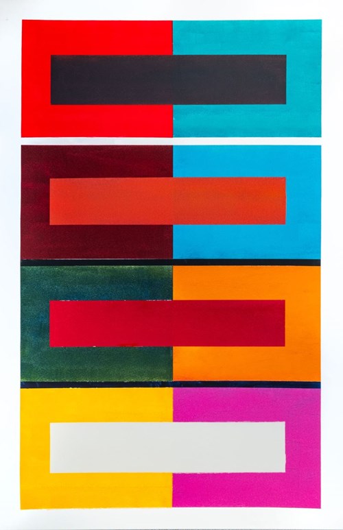 Obraz do salonu artysty Dominik Smolik pod tytułem Geometryczny (Geometric)