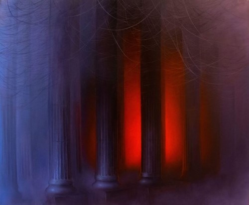 Obraz do salonu artysty Klaudia Krzosek pod tytułem W Efezie z cyklu Światło po przejściach