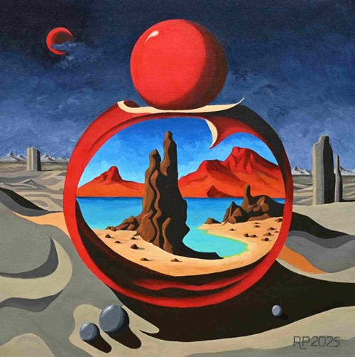 Obraz do salonu artysty Robert Piasecki pod tytułem Desert Moon