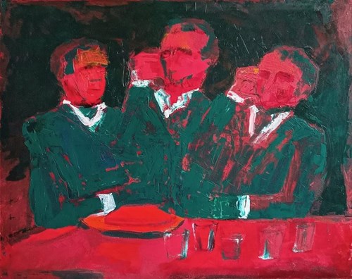 Living room painting by Michał Ostaniewicz titled The last toast