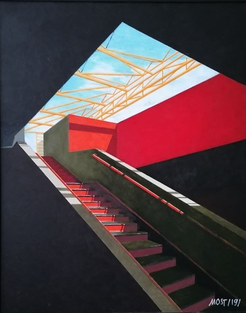 Living room painting by Michał Ostaniewicz titled A-IX