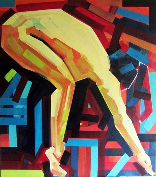 Living room painting by Piotr Kachny titled Body language