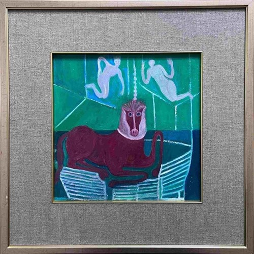 Living room painting by Ryszard Stryjec titled Horse