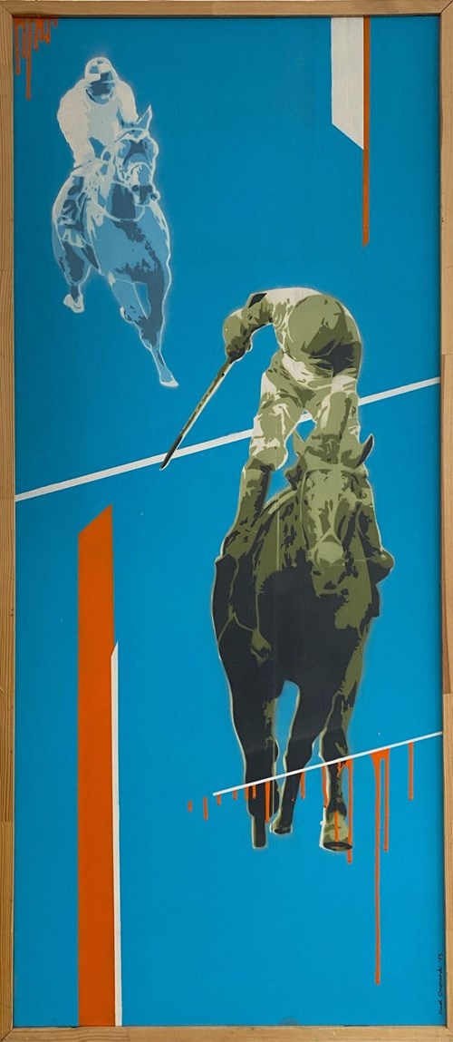 Obraz do salonu artysty Karol Drzewiecki pod tytułem Jeździec IX
