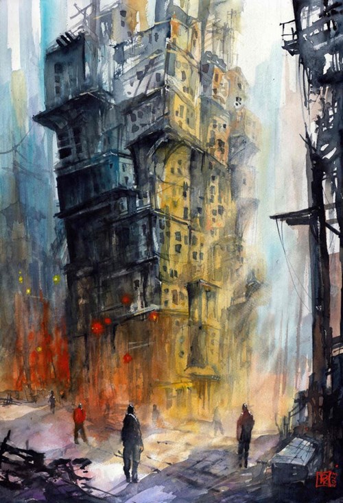Obraz do salonu artysty Radosław Kuźmiński pod tytułem Nowa Wieża Babel