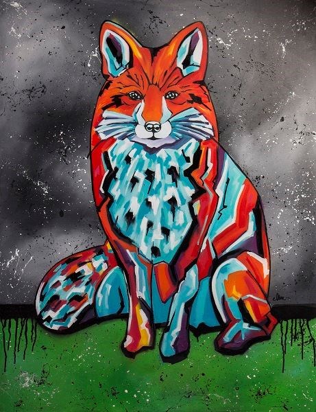 Obraz do salonu artysty Monika Mrowiec pod tytułem Farbowany lis