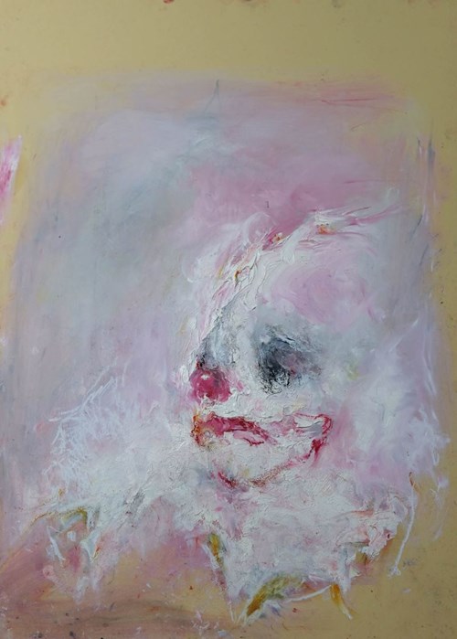 Obraz do salonu artysty Bożena Wahl pod tytułem Smutny klaun