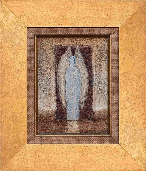 Living room painting by Tomasz Lubaszka titled Freyna's Angel VI