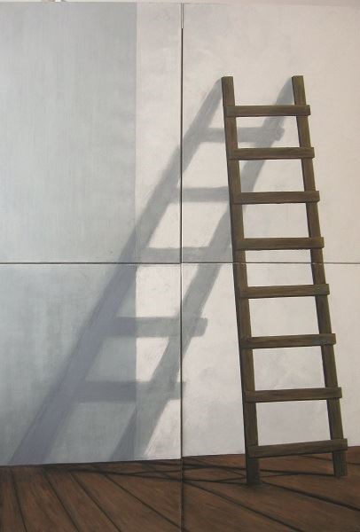 Living room painting by Natalia Pugacewicz titled Ladder