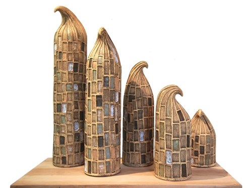 Living room sculpture by Piotr Romiński titled Skyscrapers