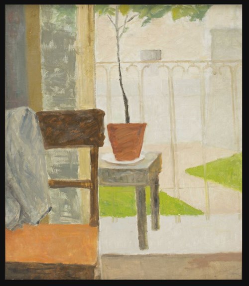 Obraz do salonu artysty Agłaja Artysiewicz pod tytułem Fragment balkonu