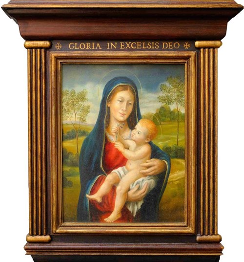 Obraz do salonu artysty Jan Błażej Woźniak pod tytułem Madonna z dzieciątkiem