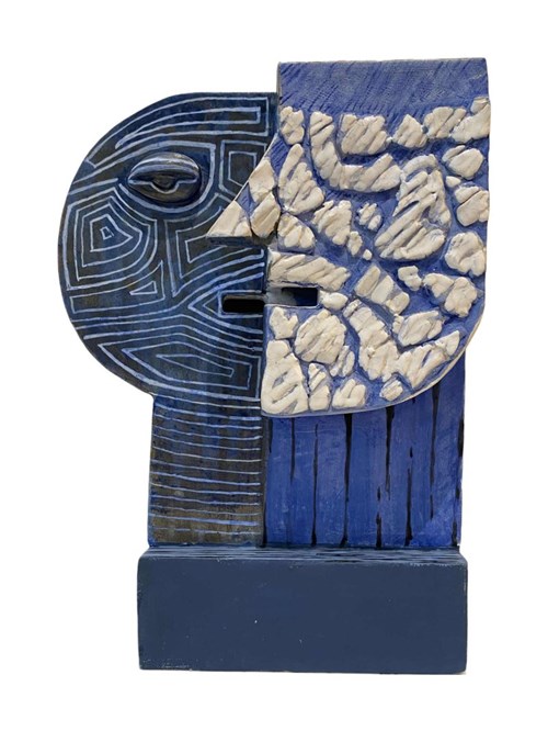 Rzeźba do salonu artysty Maria Kostrzewska-Baron pod tytułem Głowy kubistyczne