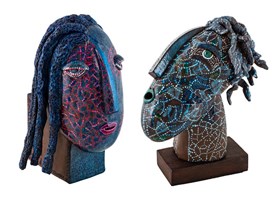 Head with Long, Windblown Hair