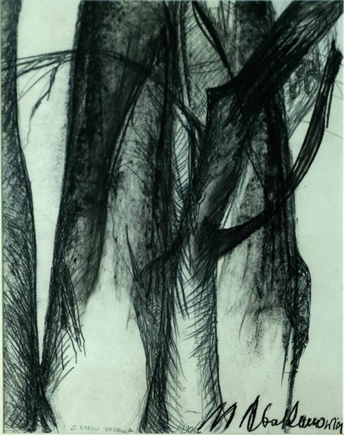 Obraz do salonu artysty Magdalena Abakanowicz pod tytułem Z cyklu Drzewa