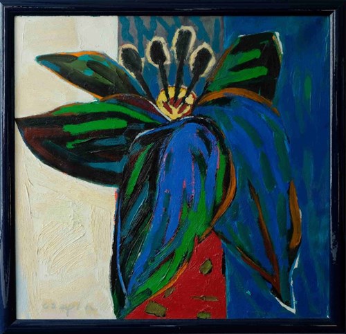 Obraz do salonu artysty Marian Czapla pod tytułem Kwiat dla powstańca