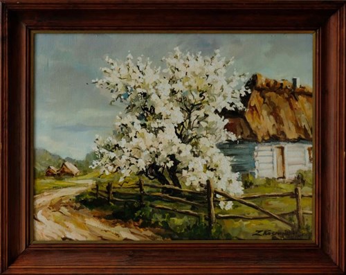 Obraz do salonu artysty Zbigniew Kosmulski pod tytułem Kwitnąca jabłoń