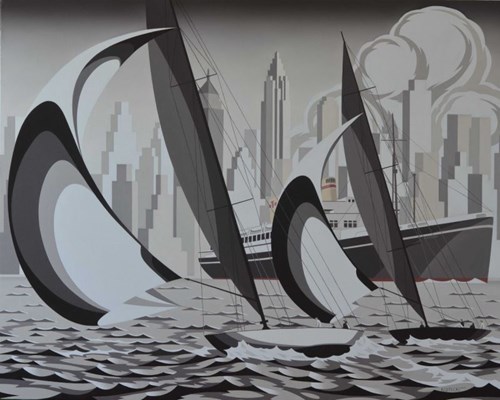 Obraz do salonu artysty Tomasz Kostecki pod tytułem Batory w Nowym Jorku