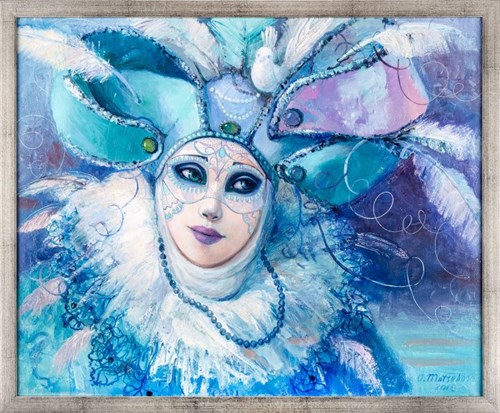 Obraz do salonu artysty Olena Matsehora pod tytułem Lazurowa dusza (The soul of azure color)