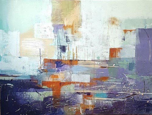 Living room painting by Paula Jacewicz titled Horizon