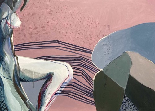 Living room painting by Karolina Zwoniarska titled Tissue