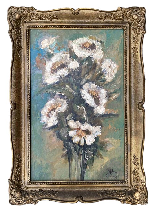 Obraz do salonu artysty Antoni Suchanek pod tytułem Kwiaty w wazonie