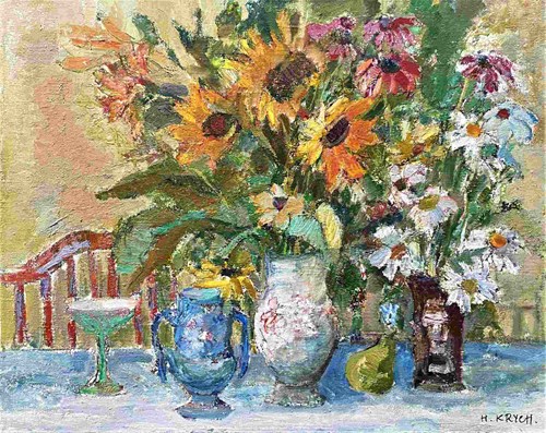 Obraz do salonu artysty Henryk Krych pod tytułem Kwiaty