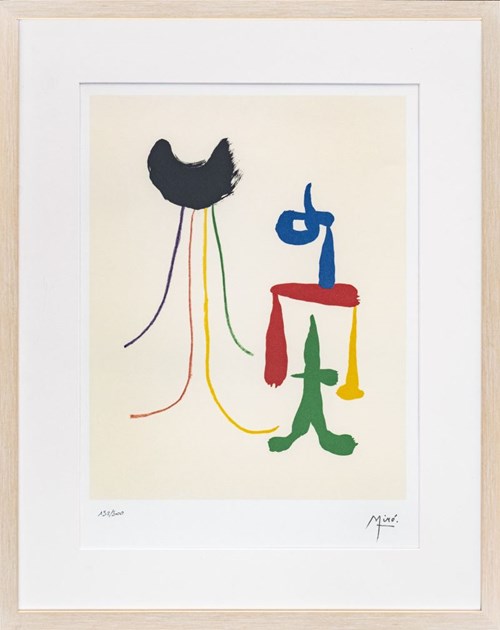 Grafika do salonu artysty Joan Miro pod tytułem Parler Seul (132 z 300), ed. Maeght Editeur