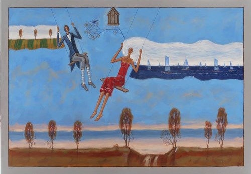 Obraz do salonu artysty Mikołaj Malesza pod tytułem Sztuka latania